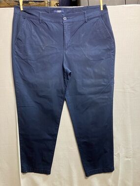Chaps Men's Dark Navy Straight Chinos